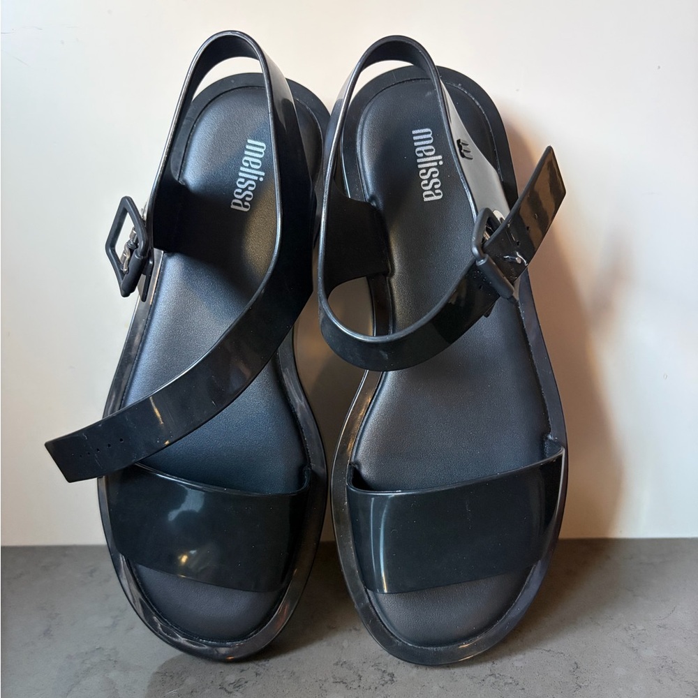 Melissa Glossy Black Women's Sandals